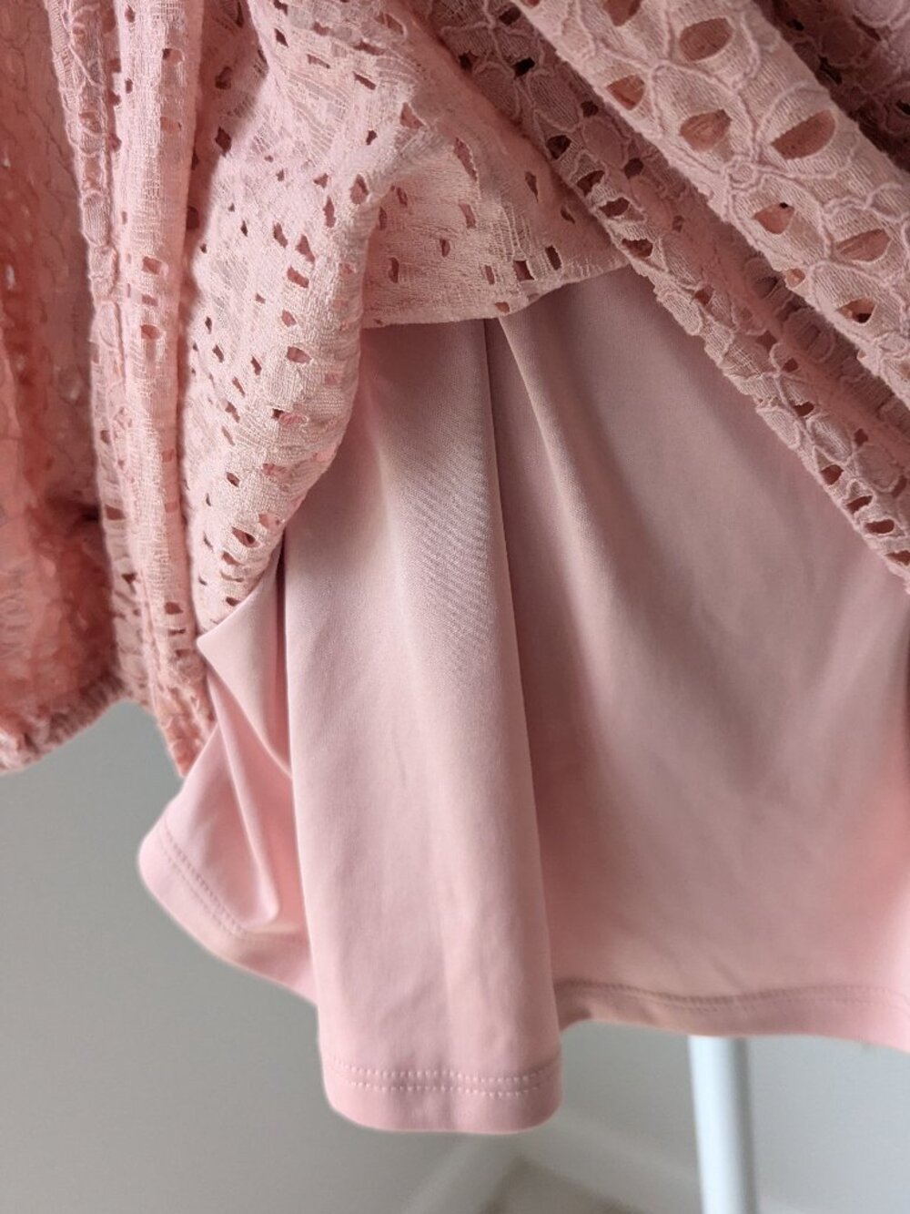 LC Lauren Conrad Square Neck‎ Peasant Top Shirt Size Small Floral Pink - Picture 7 of 8